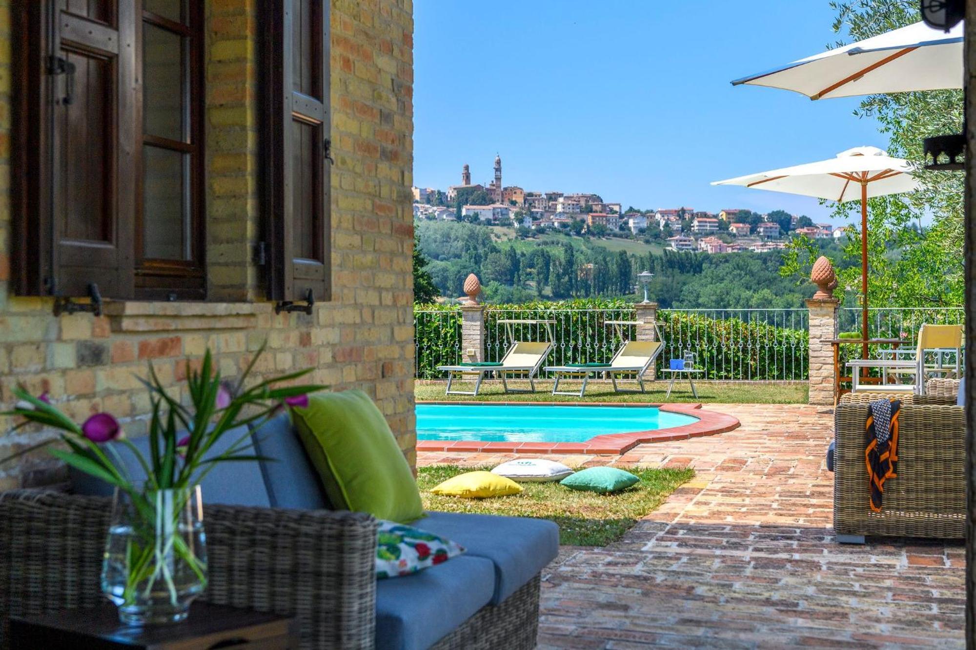 La Girolima, Marchferienhaeuser Villa Mondavio Luaran gambar